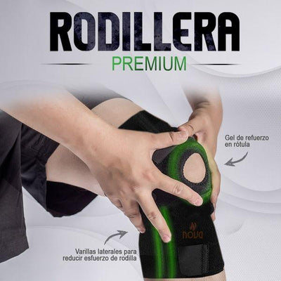 Rodillera Premium Con Gel y Varillas Laterales